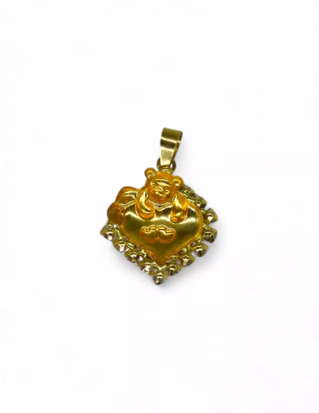 Shop Colgante oso corazón con circonitas oro 18k Colgante De Animales | Colgante De Corazones