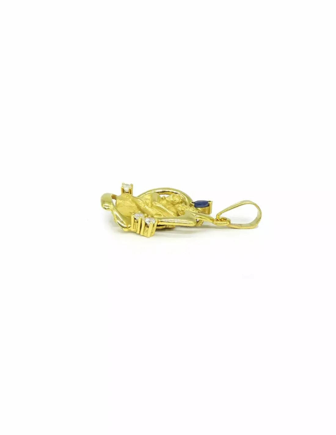 Best Sale Colgante pareja de enamorados en oro de 18k Colgante De Corazones