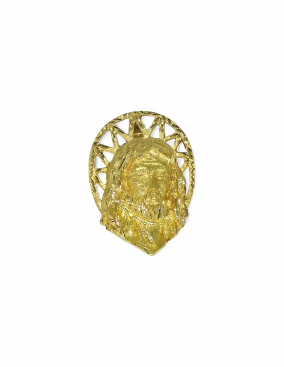 Sale Colgante rostro de Cristo oro 18k - 4cm Medalla De Cristo | Colgante De Cristo