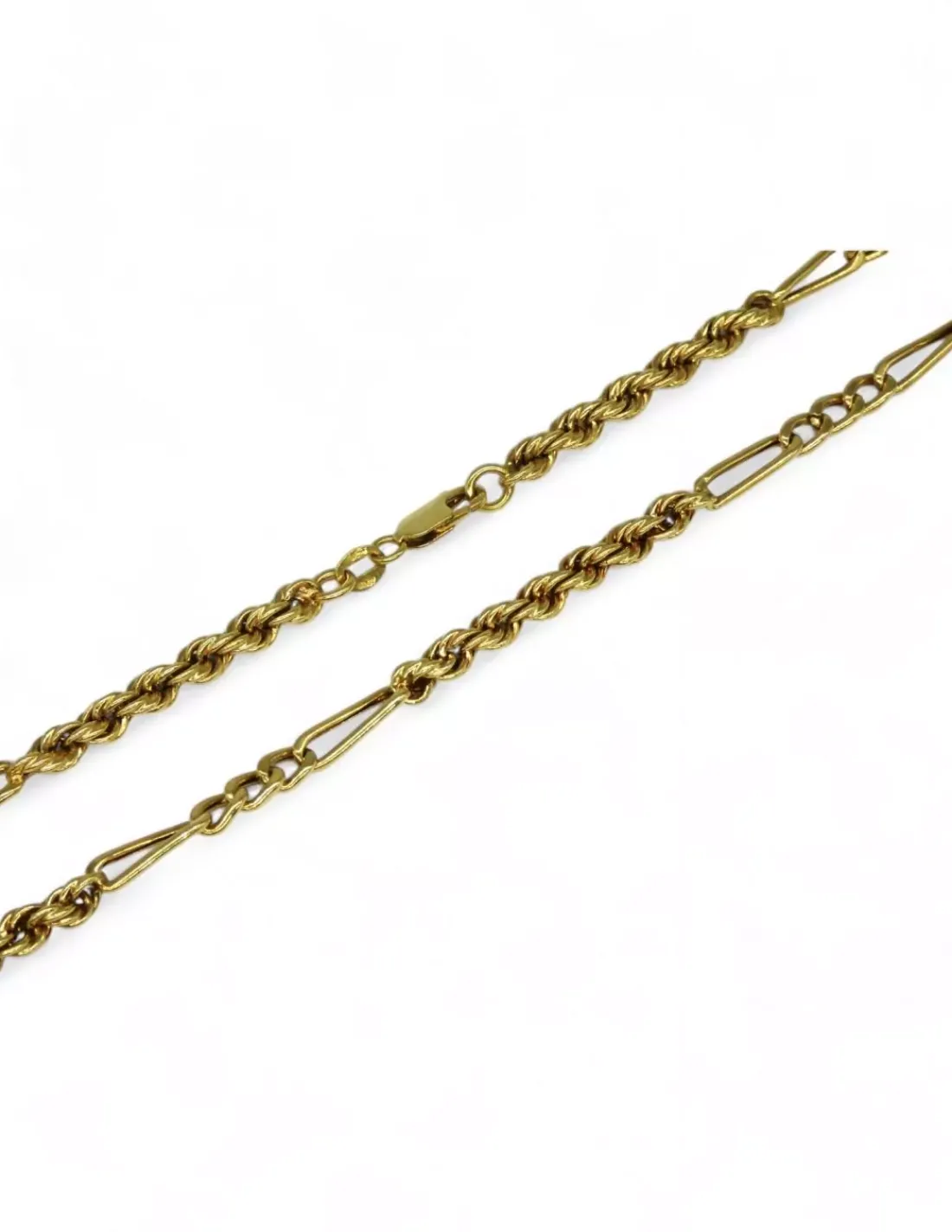 Online Cordón salomónico y 3x1 oro 18k - 52x0.4cm Cordones De Oro