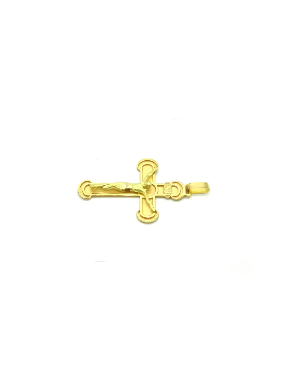Best Sale Cruz con Cristo mate y brillo oro 18k - 3,7 cm Medalla De Cristo | Colgante De Cristo