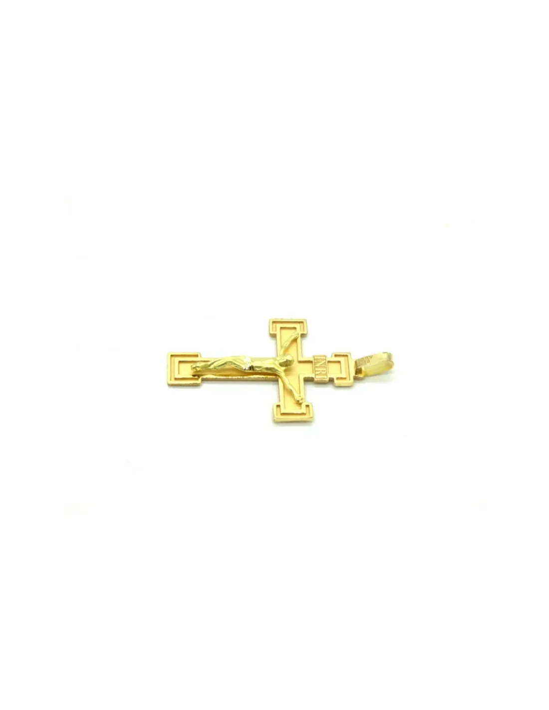 Shop Cruz con Cristo mate y brillo oro 18k - 3 cm Medalla De Cristo | Colgante De Cristo