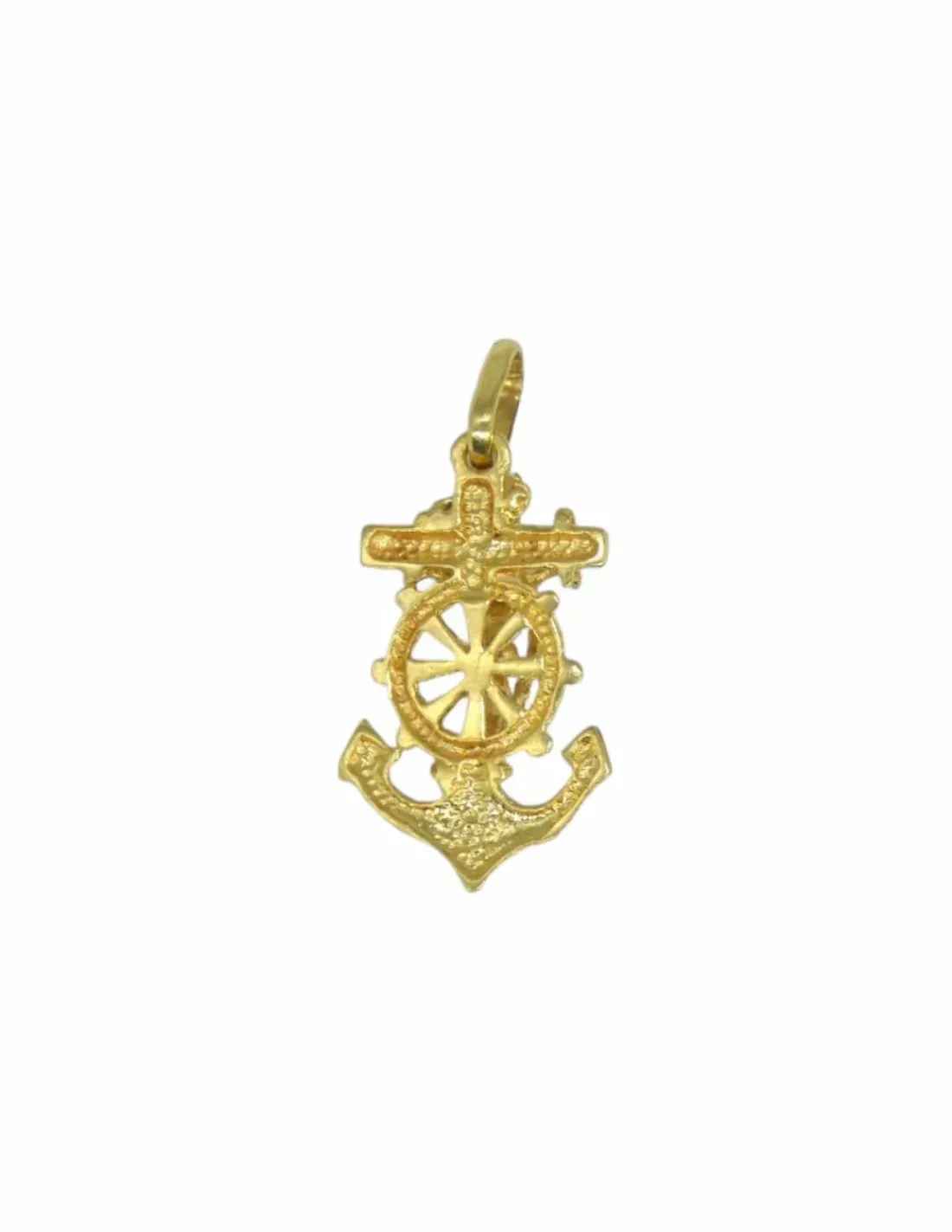 Shop Cruz Marinera con Cristo en relieve oro 18k - 2,2cm Cruces Especiales