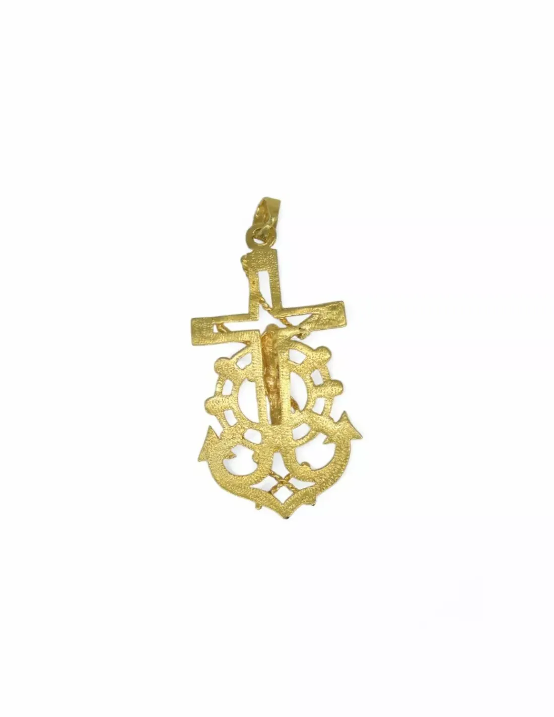Cheap Cruz Marinera con Cristo en relieve oro 18k - 3,5cm Cruces Especiales