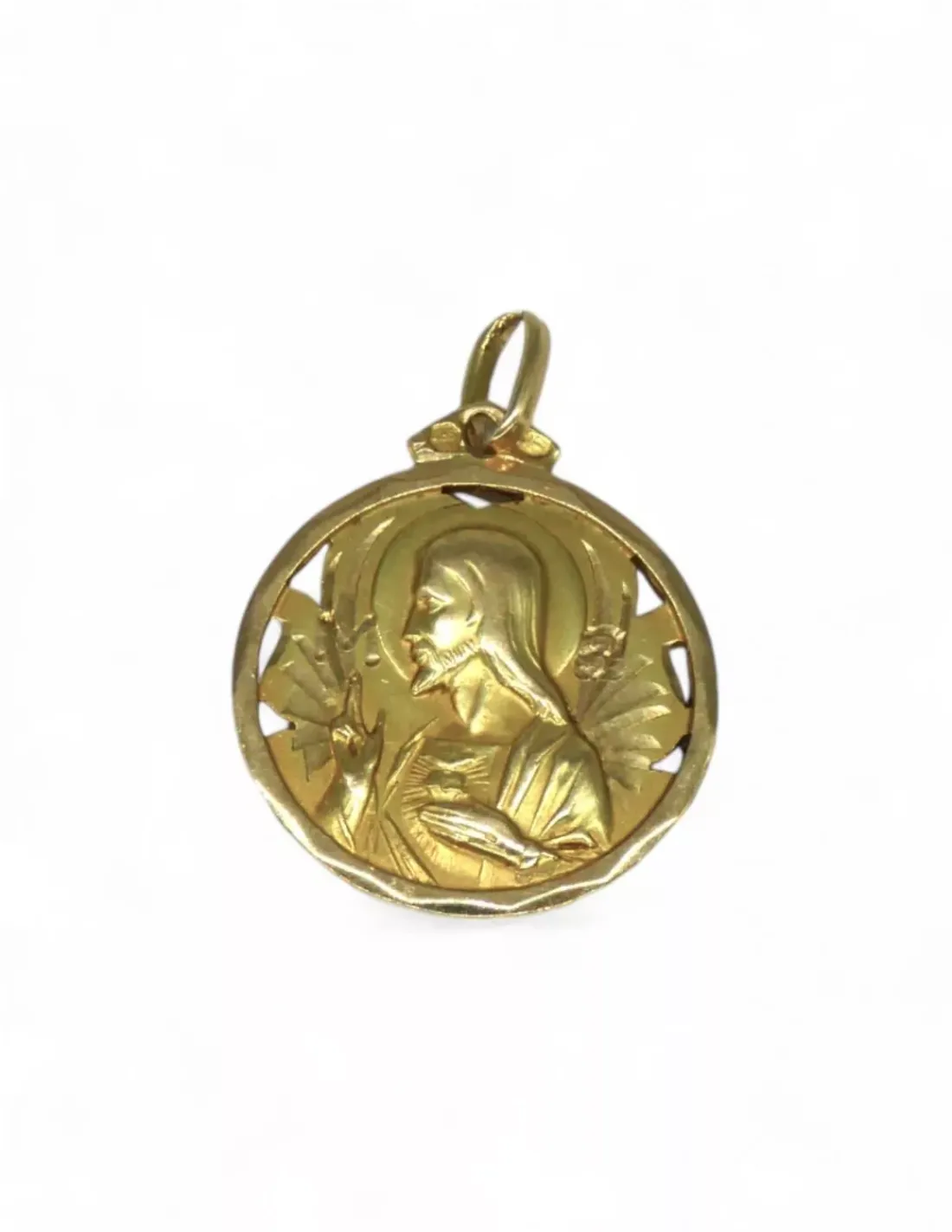 Online Escapulario corazón de Jesús y Virgen del Carmen calado oro 18k Medalla De La Virgen | Colgante Con La Virgen