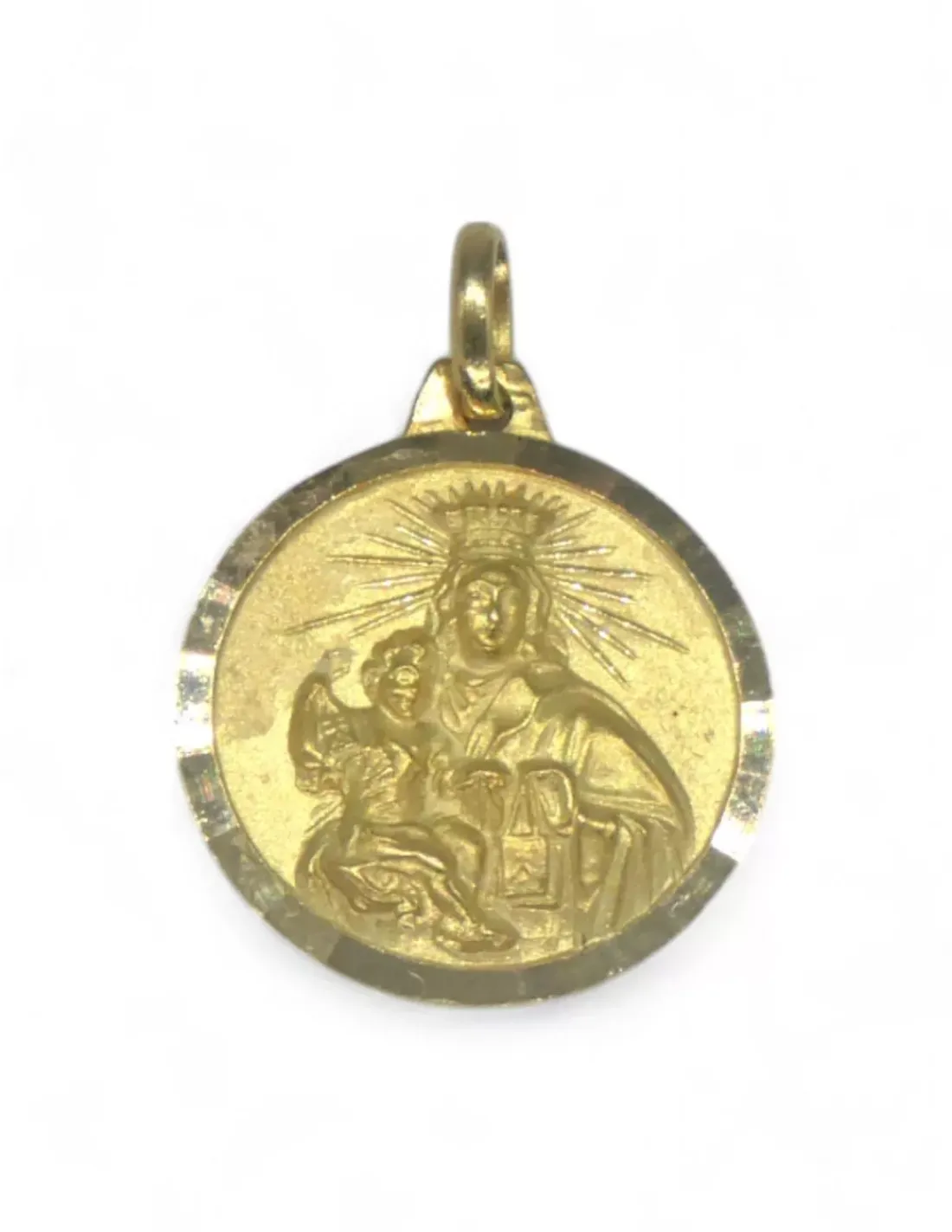 Best Sale Escapulario corazón Jesús y virgen del Carmen oro 18k - 1.80cm Medalla De La Virgen | Medalla De Cristo
