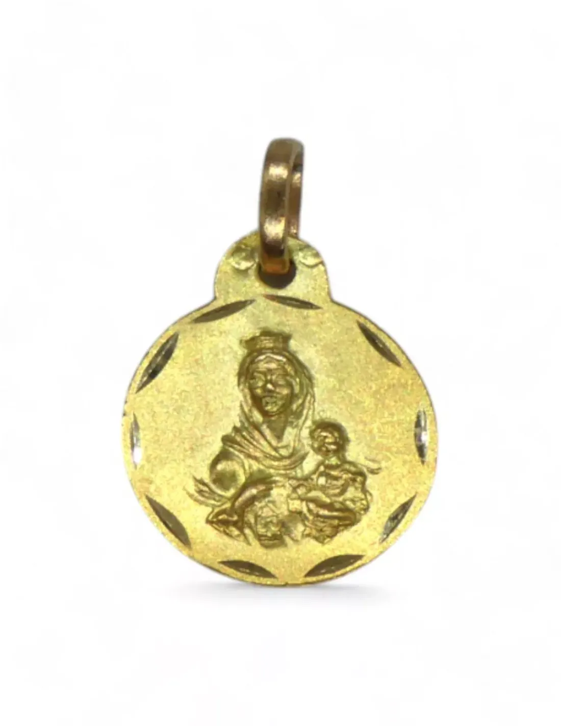 Sale Escapulario Virgen del Carmen y Corazón de Jesús oro 18k - 1.40cm Medalla De La Virgen | Medalla De Cristo