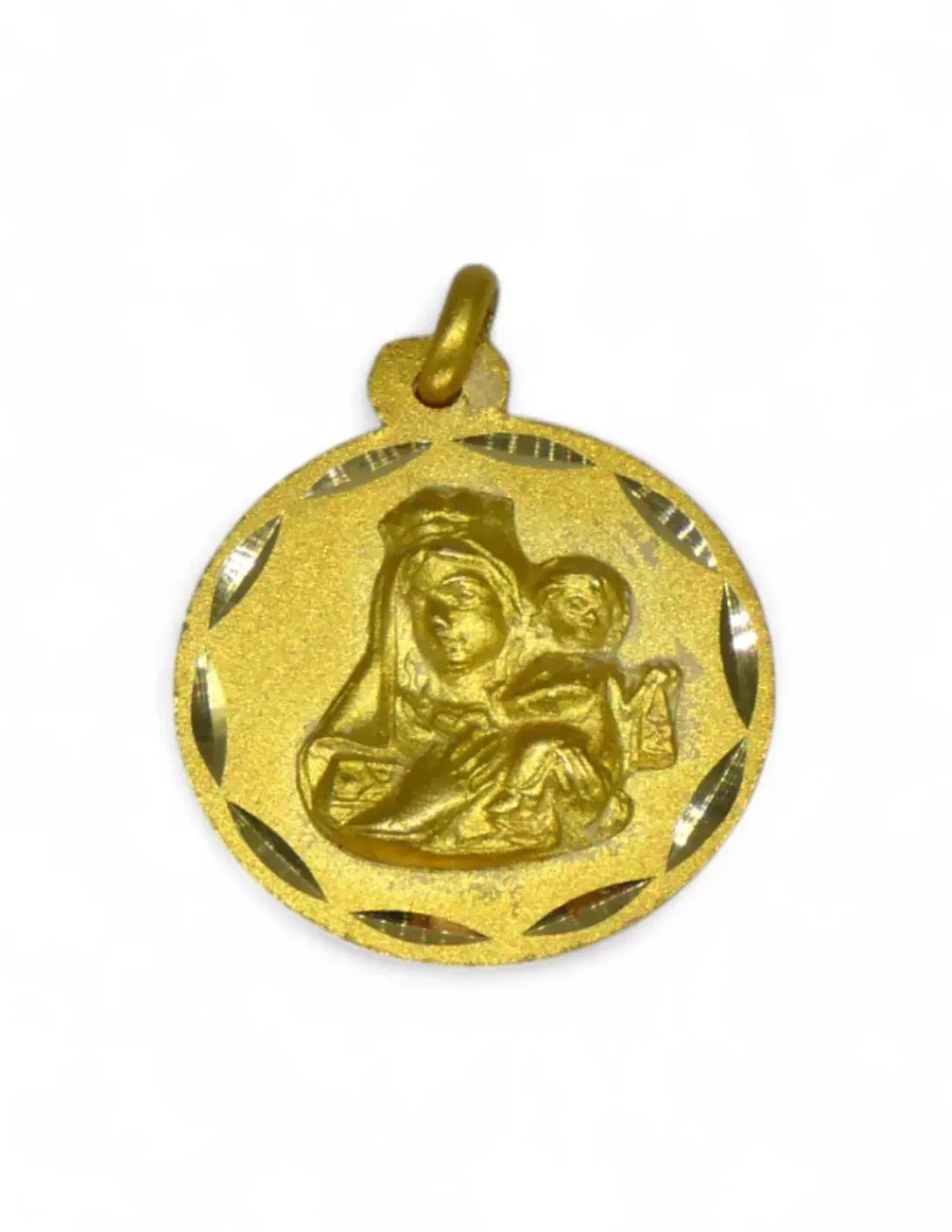 Cheap Escapulario Virgen del Carmen y Corazón de Jesús oro 18k - 2cm Medalla De La Virgen | Medalla De Cristo