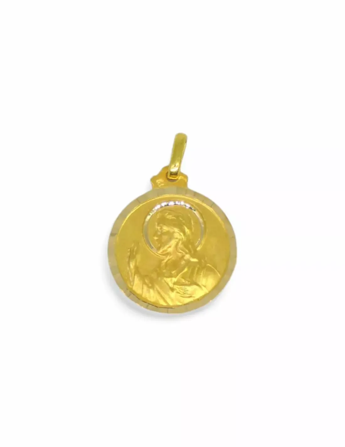 Clearance Escapulario Virgen del Carmen y corazón de Jesús oro 18k - 2,9cm Medalla De La Virgen | Medalla De Cristo