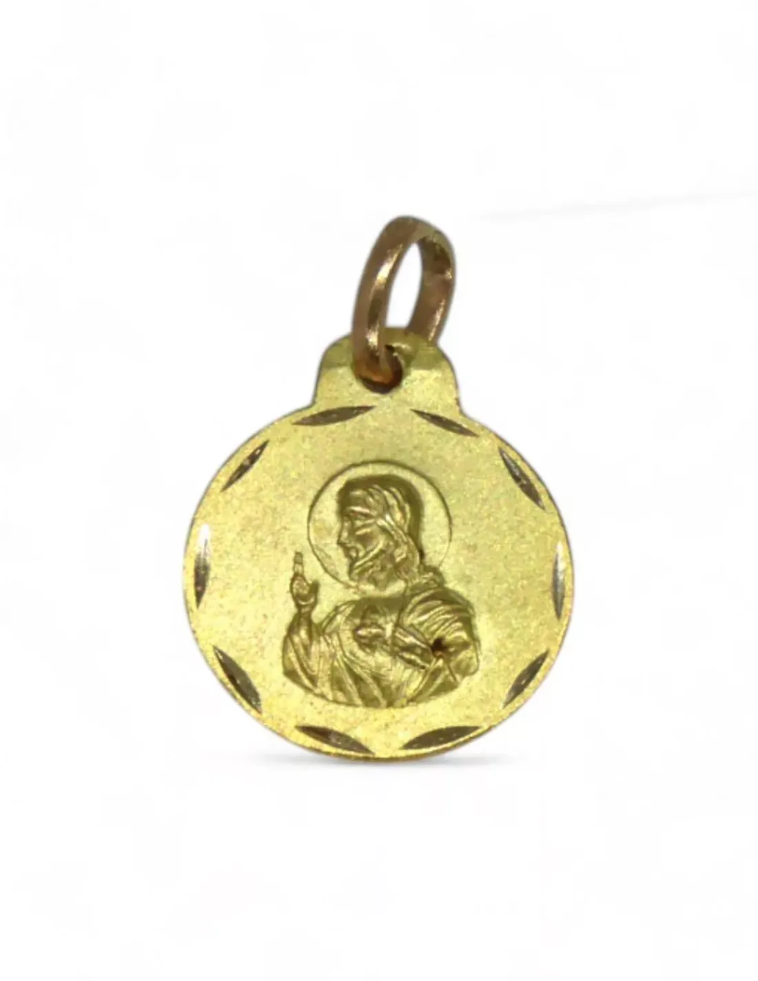 Sale Escapulario Virgen del Carmen y Corazón de Jesús oro 18k - 1.40cm Medalla De La Virgen | Medalla De Cristo
