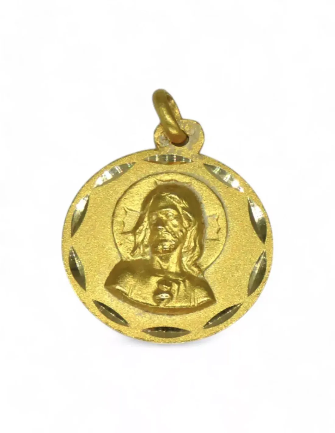 Cheap Escapulario Virgen del Carmen y Corazón de Jesús oro 18k - 2cm Medalla De La Virgen | Medalla De Cristo