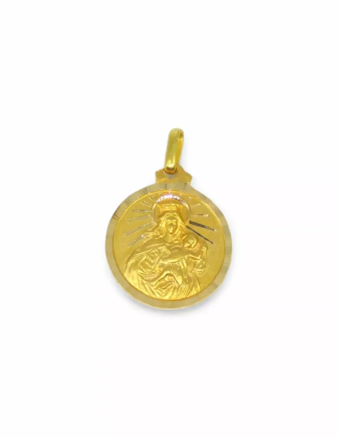 Clearance Escapulario Virgen del Carmen y corazón de Jesús oro 18k - 2,9cm Medalla De La Virgen | Medalla De Cristo