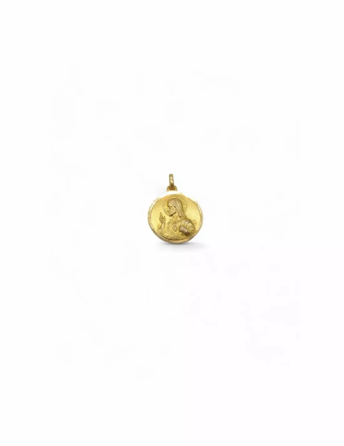 Shop Escapulario Virgen del Carmen y Corazón de Jesús oro 18k - 2,1cm Colgante Con La Virgen | Colgante De Cristo