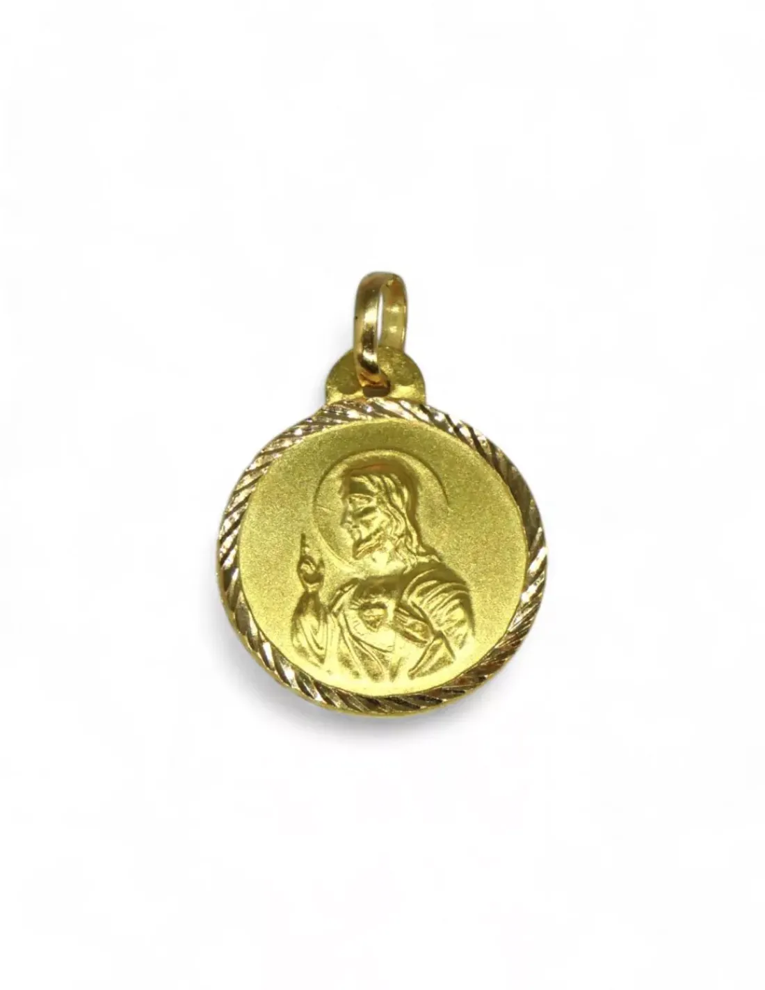 Hot Escapulario Virgen del Carmen y Sagrado corazón de Jesús oro 18k - 2cm Medalla De La Virgen | Medalla De Cristo