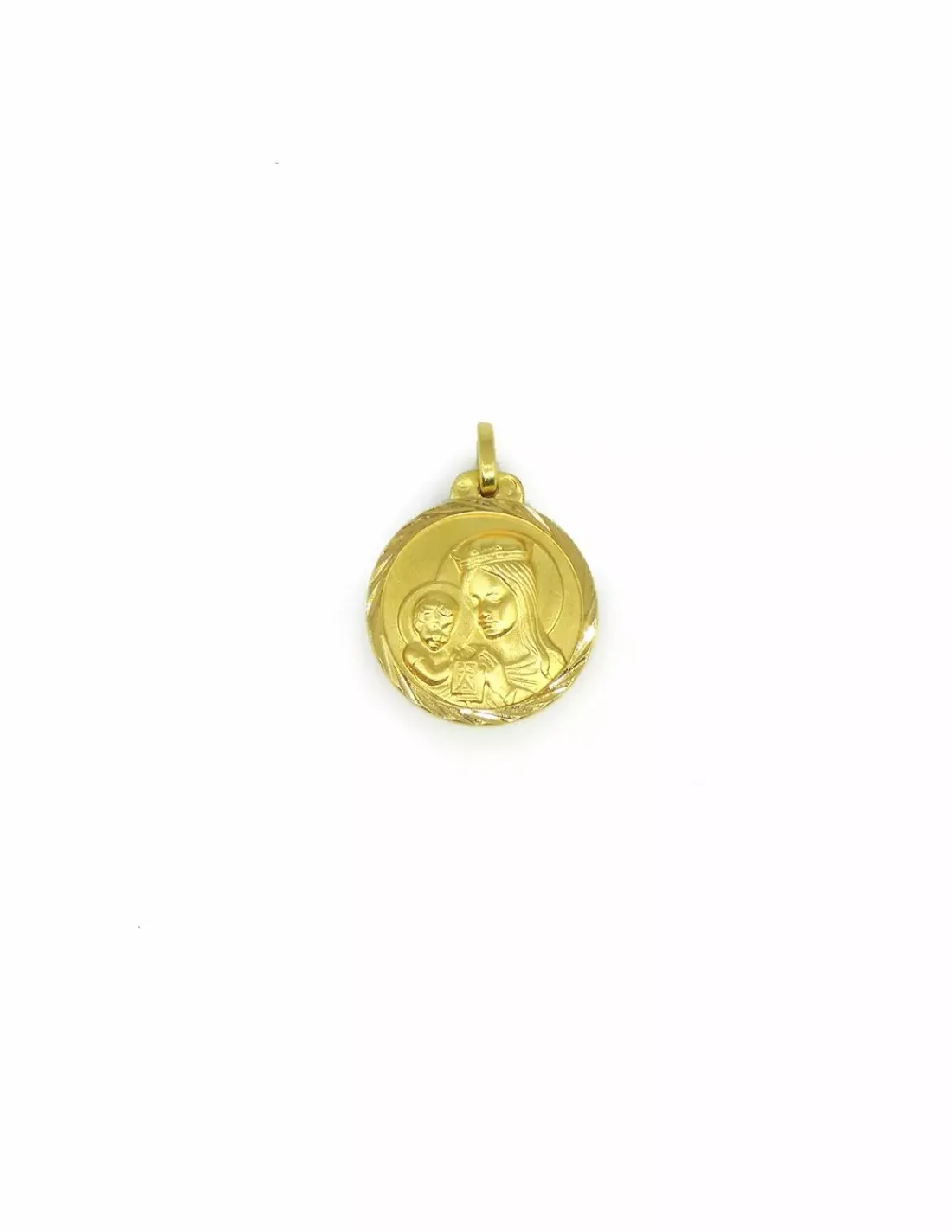 Shop Escapulario Virgen María y Corazón de Jesús oro 18k Medalla De La Virgen | Medalla De Cristo