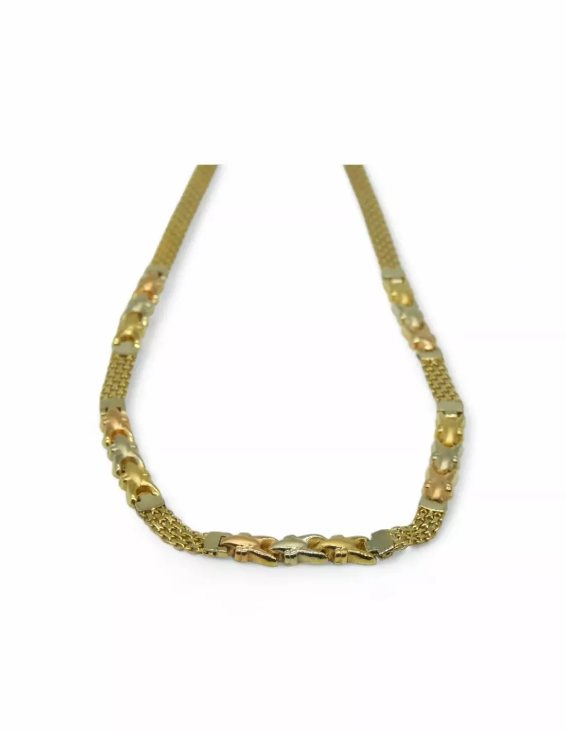 Clearance Gargantilla Bismark tricolor 18k- 46cm Gargantillas De Oro