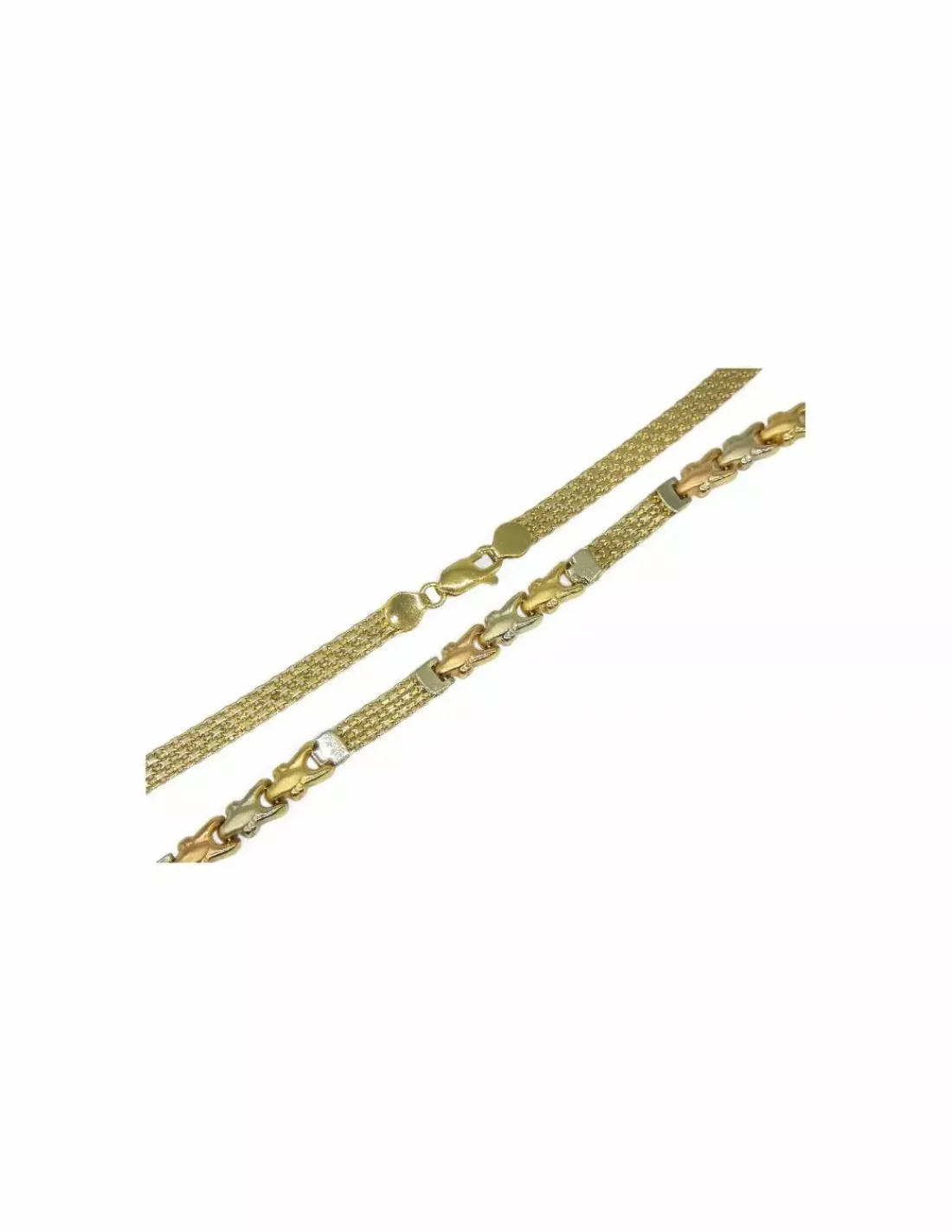 Clearance Gargantilla Bismark tricolor 18k- 46cm Gargantillas De Oro