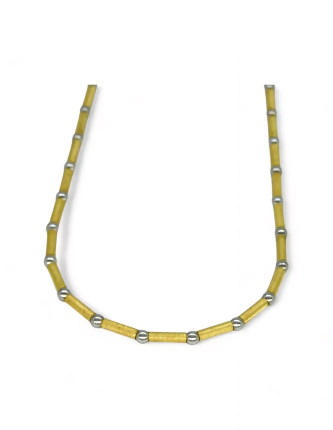 Best Sale Gargantilla bolitas oro bicolor 18k - 44cm Gargantillas De Oro | Cadenas De Oro