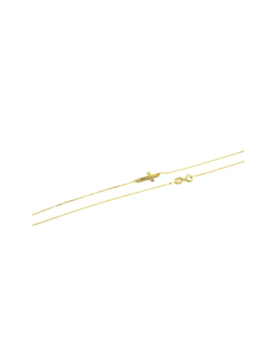 Best Sale Gargantilla colgante cruz oro 18k - 42cm Gargantillas De Oro