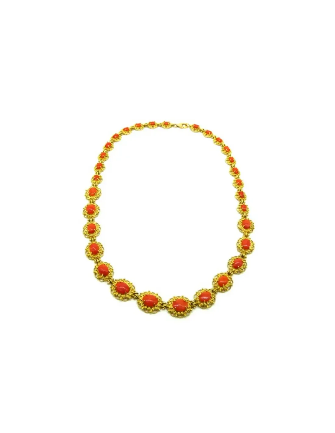 Cheap Gargantilla con coral oro 18k - 45 cm Gargantillas De Oro