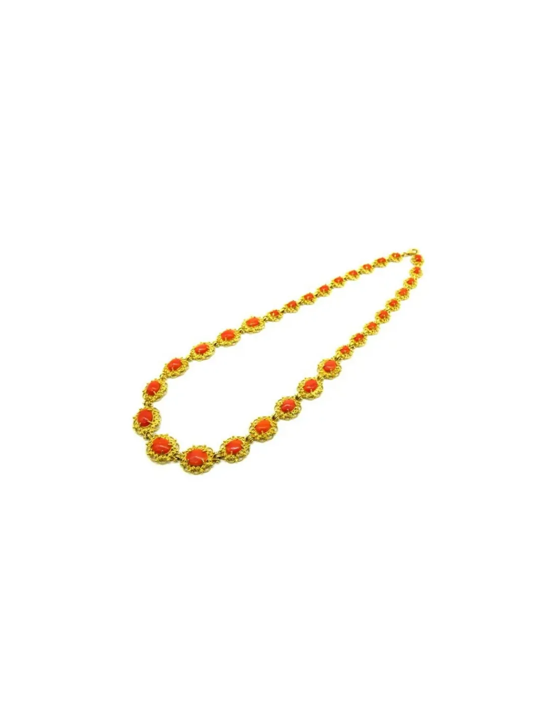 Cheap Gargantilla con coral oro 18k - 45 cm Gargantillas De Oro