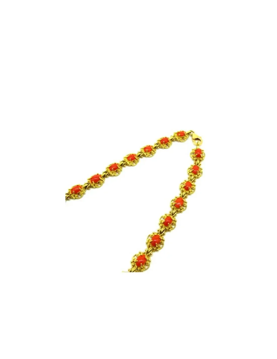 Cheap Gargantilla con coral oro 18k - 45 cm Gargantillas De Oro