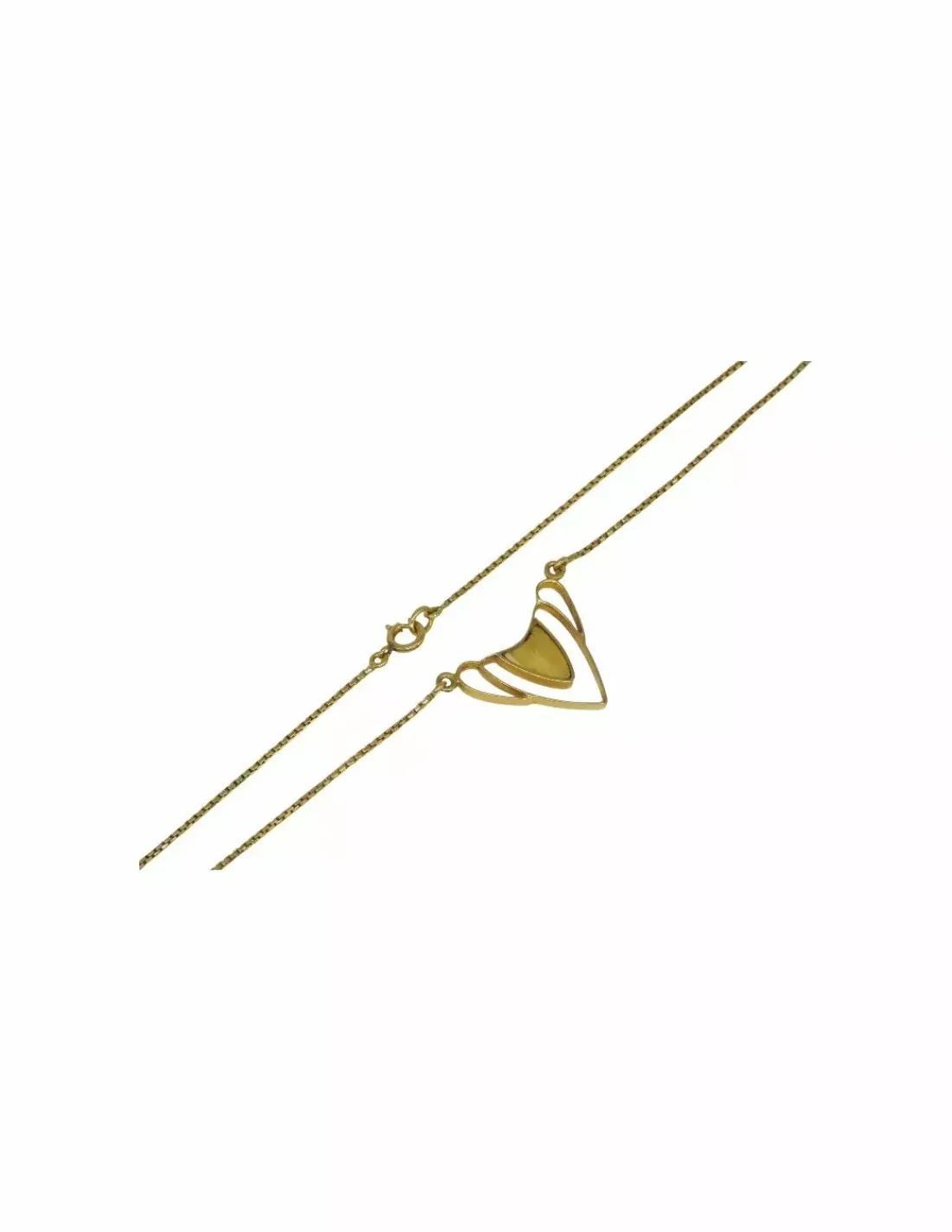 Best Gargantilla con hueso y eslabón veneciano oro 18k - 38cm Gargantillas De Oro