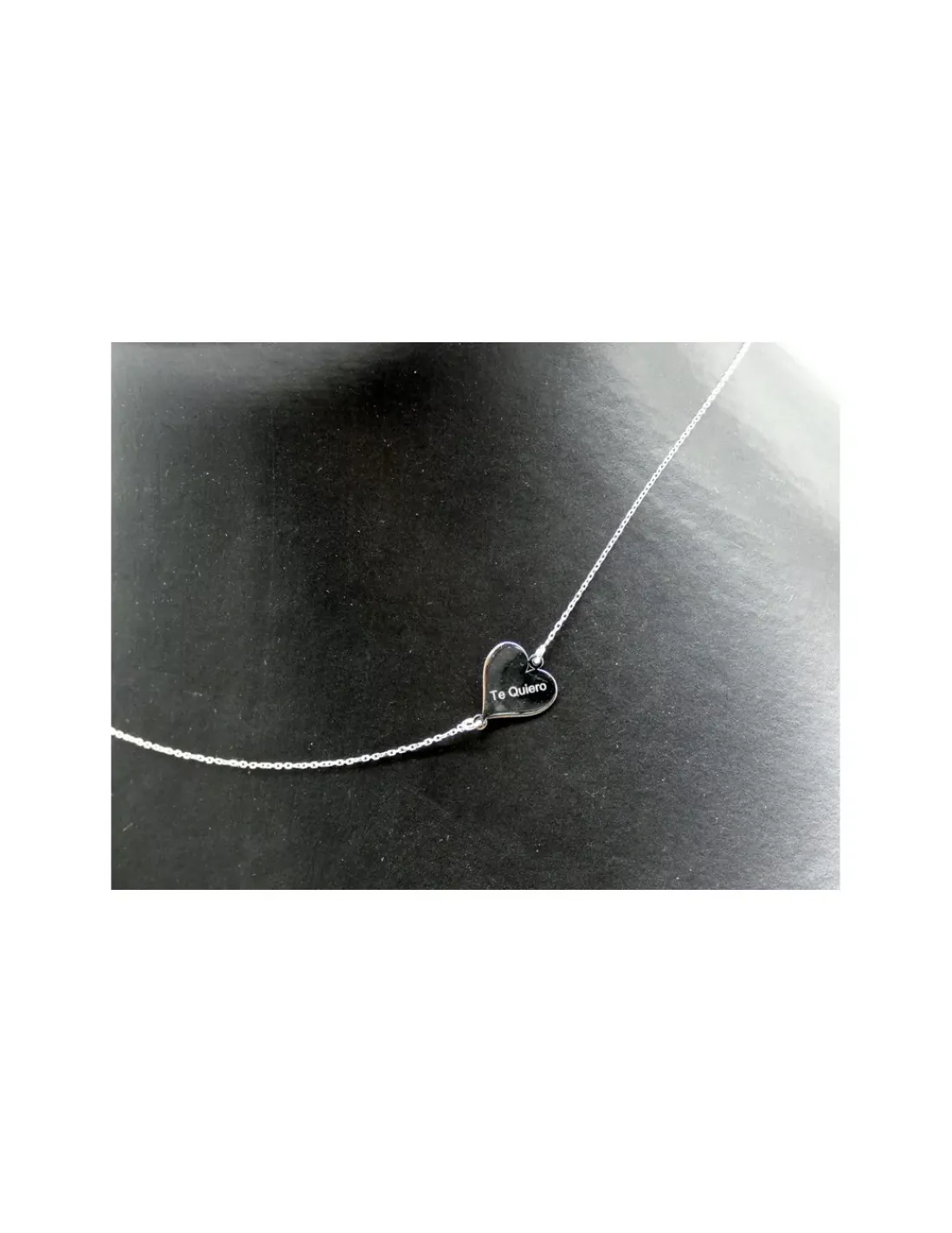Shop Gargantilla corazón "Te quiero" oro blanco 18k - 42 cm Gargantillas De Oro