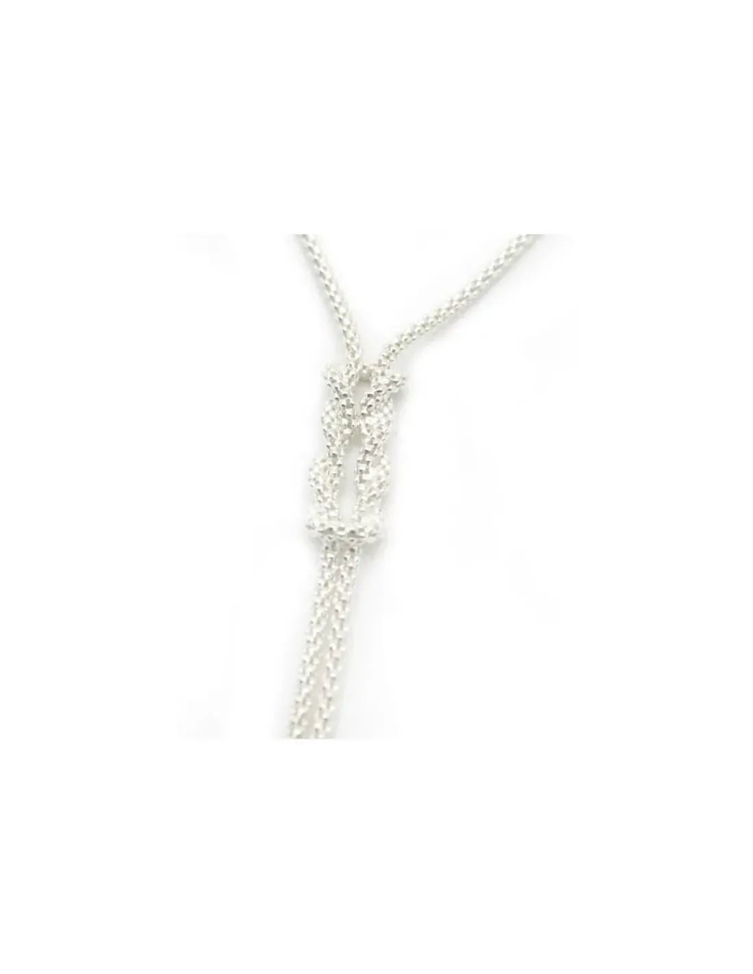 Best Sale Gargantilla nudos bola cordón Plata de Ley - 50 cm Gargantillas De Plata