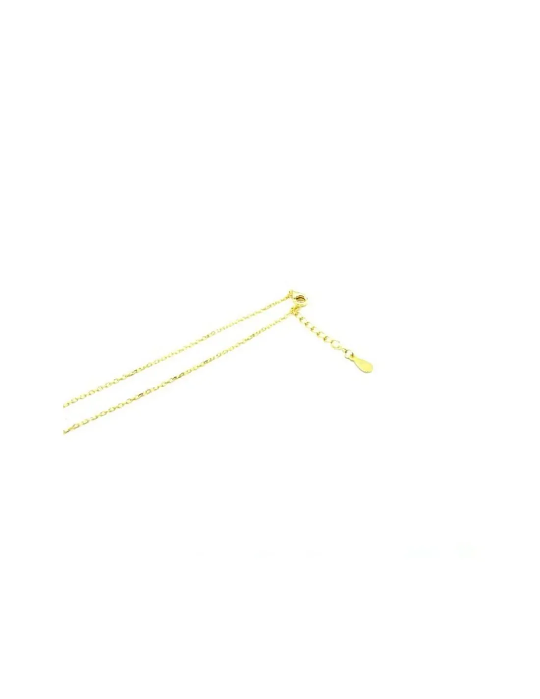 Online Gargantilla plata dorada doble altura media luna nácar, estrella y circonitas - 44cm Gargantillas De Plata