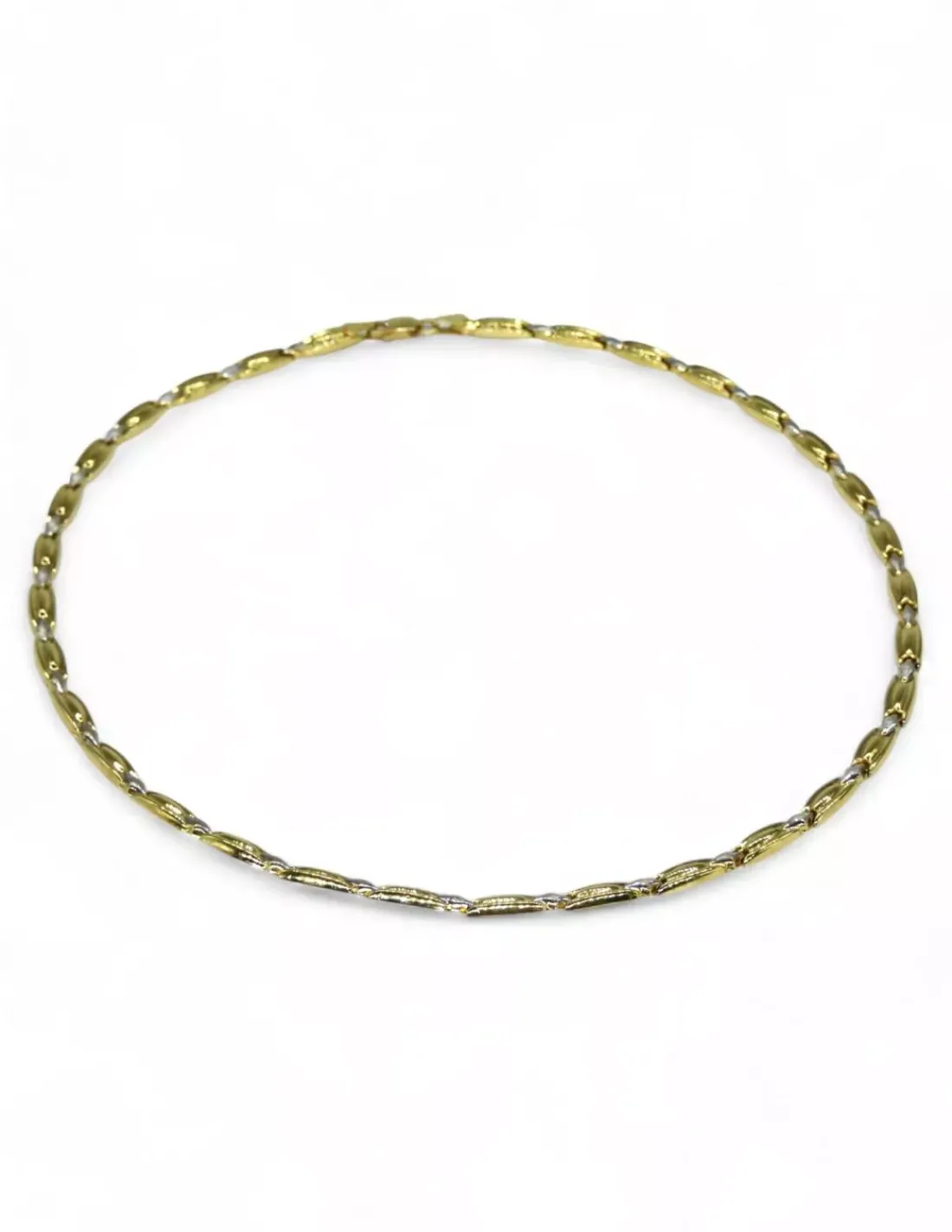 Best Sale Gargantilla semi-articulada bicolor oro 18k - 42cm Gargantillas De Oro