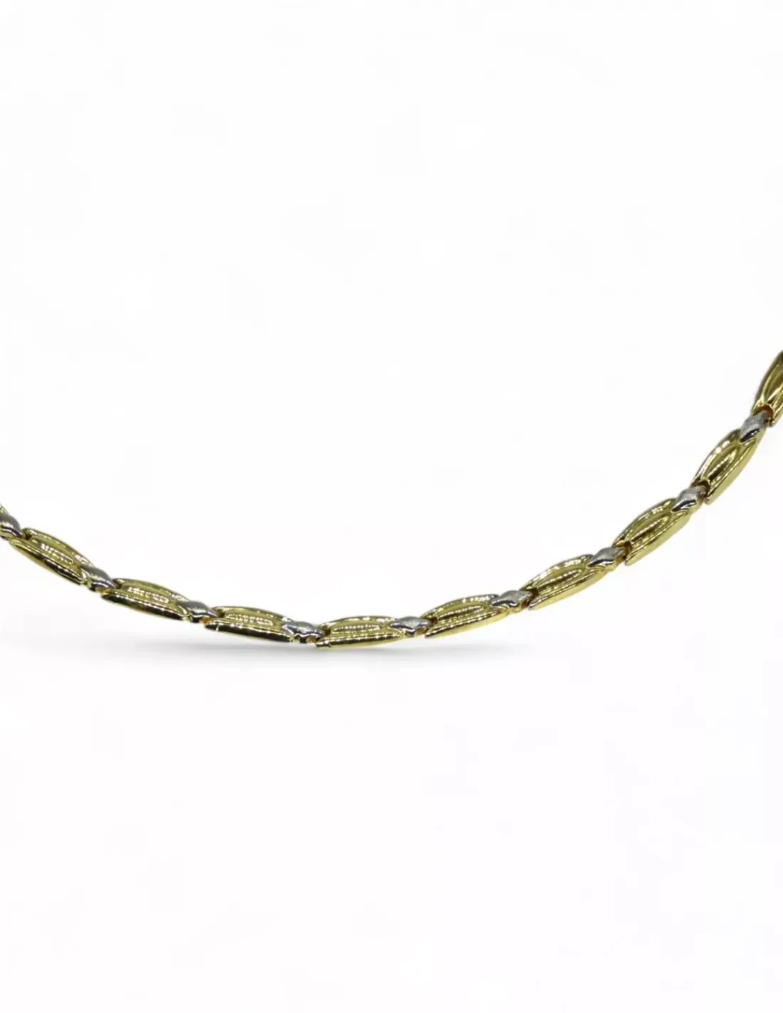 Best Sale Gargantilla semi-articulada bicolor oro 18k - 42cm Gargantillas De Oro