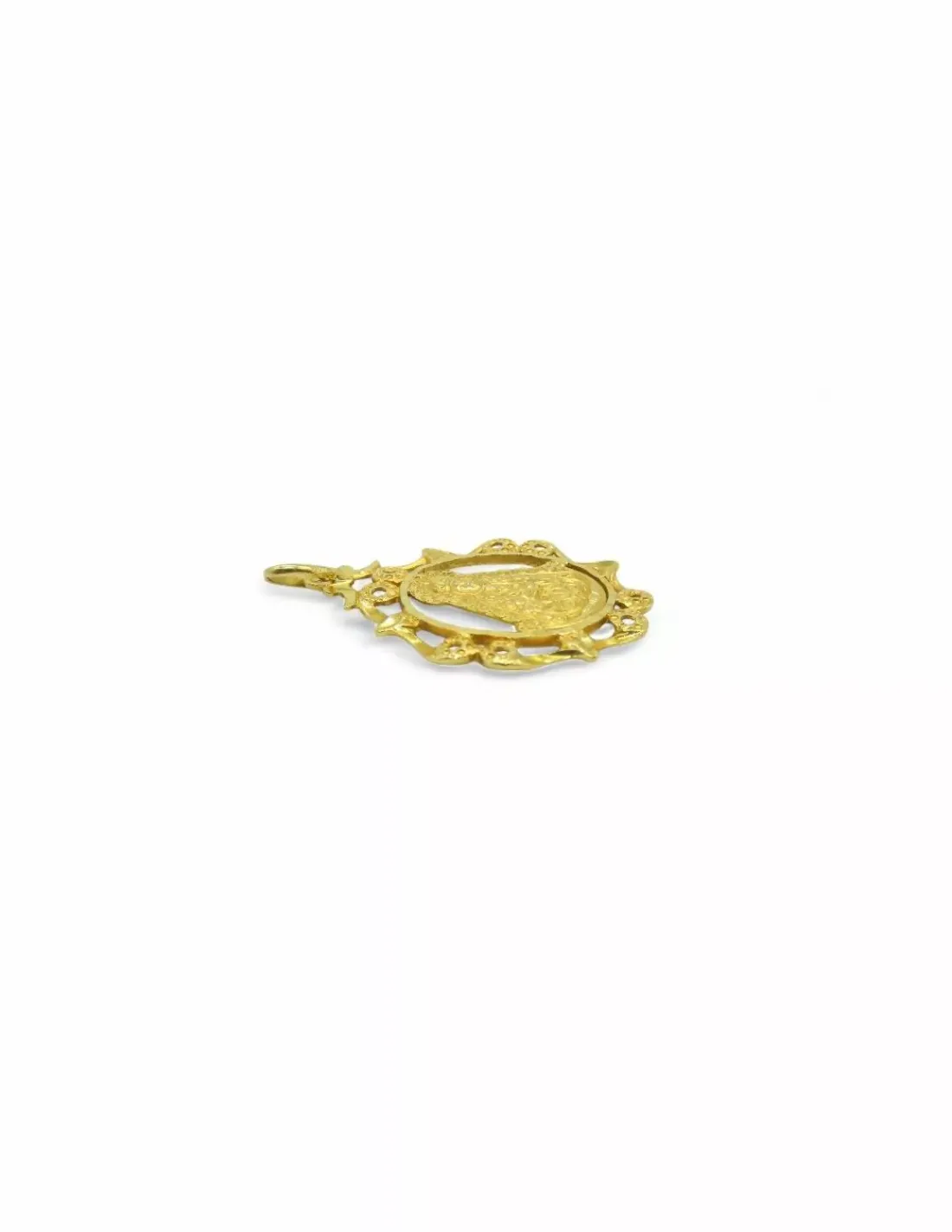 Fashion Medalla con orla Virgen del Rocío oro 18k Medalla De La Virgen | Colgante Con La Virgen