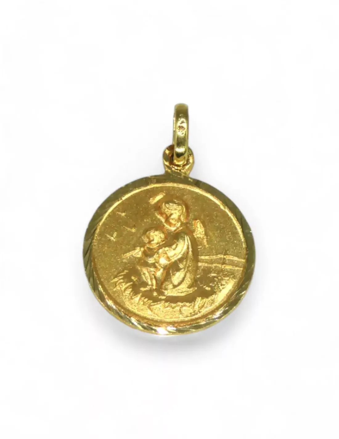 Hot Medalla Ángel con niño oro 18k Medalla Para Bebé