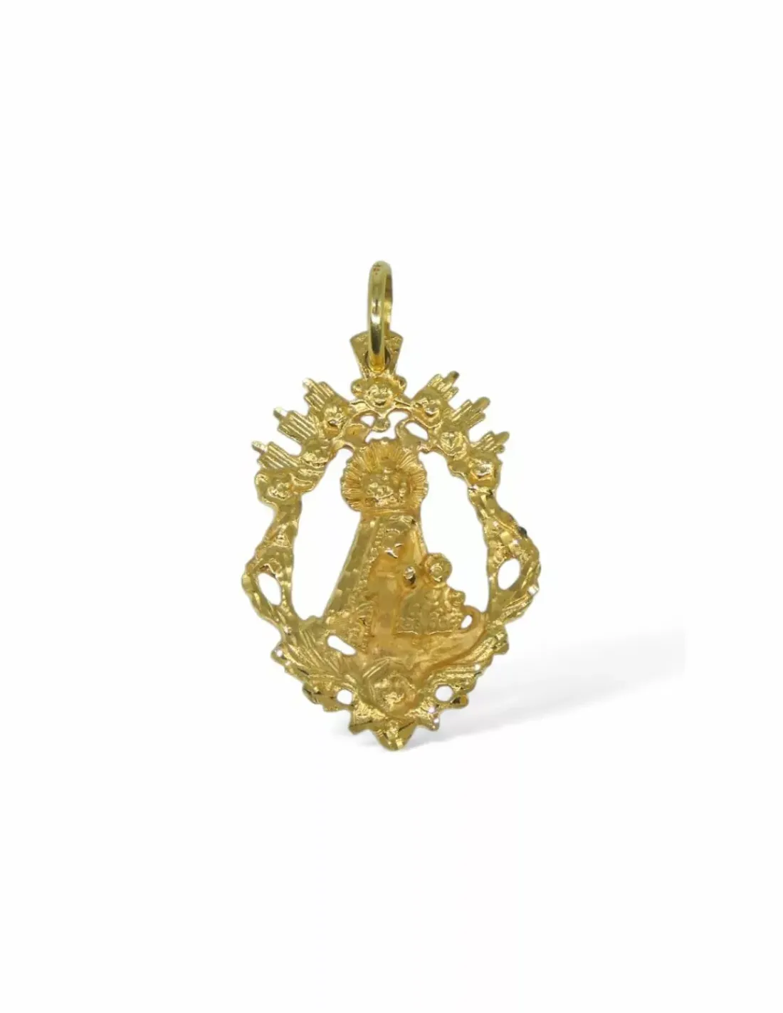 Store Medalla virgen del Carmen orla tallada oro 18k Medalla De La Virgen | Colgante Con La Virgen