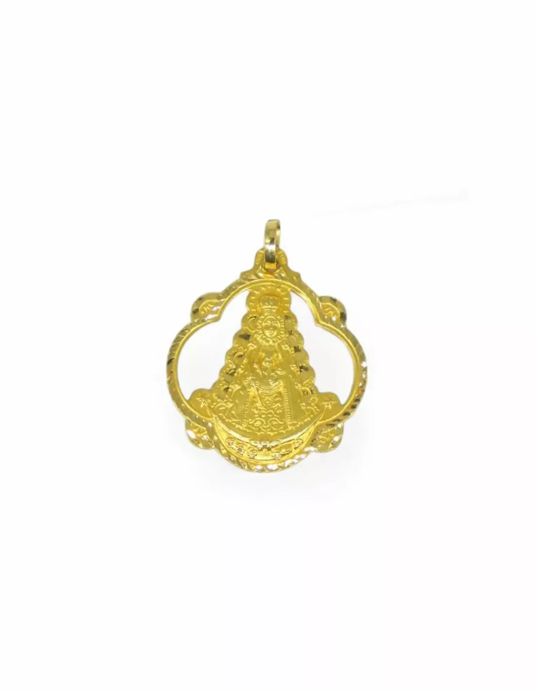 New Medalla Virgen del Rocío con orla oro 18k Medalla De La Virgen | Colgante Con La Virgen