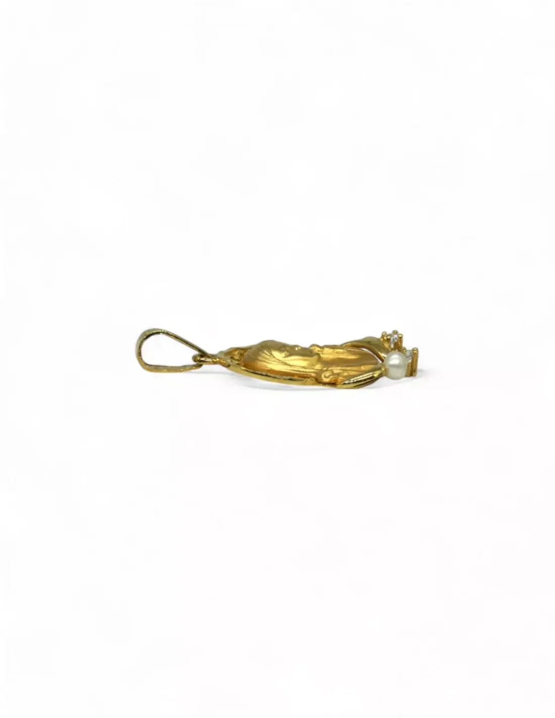 Best Medalla Virgen niña calada perla y circonitas oro 18k Medalla Para Bebé | Medalla De La Virgen