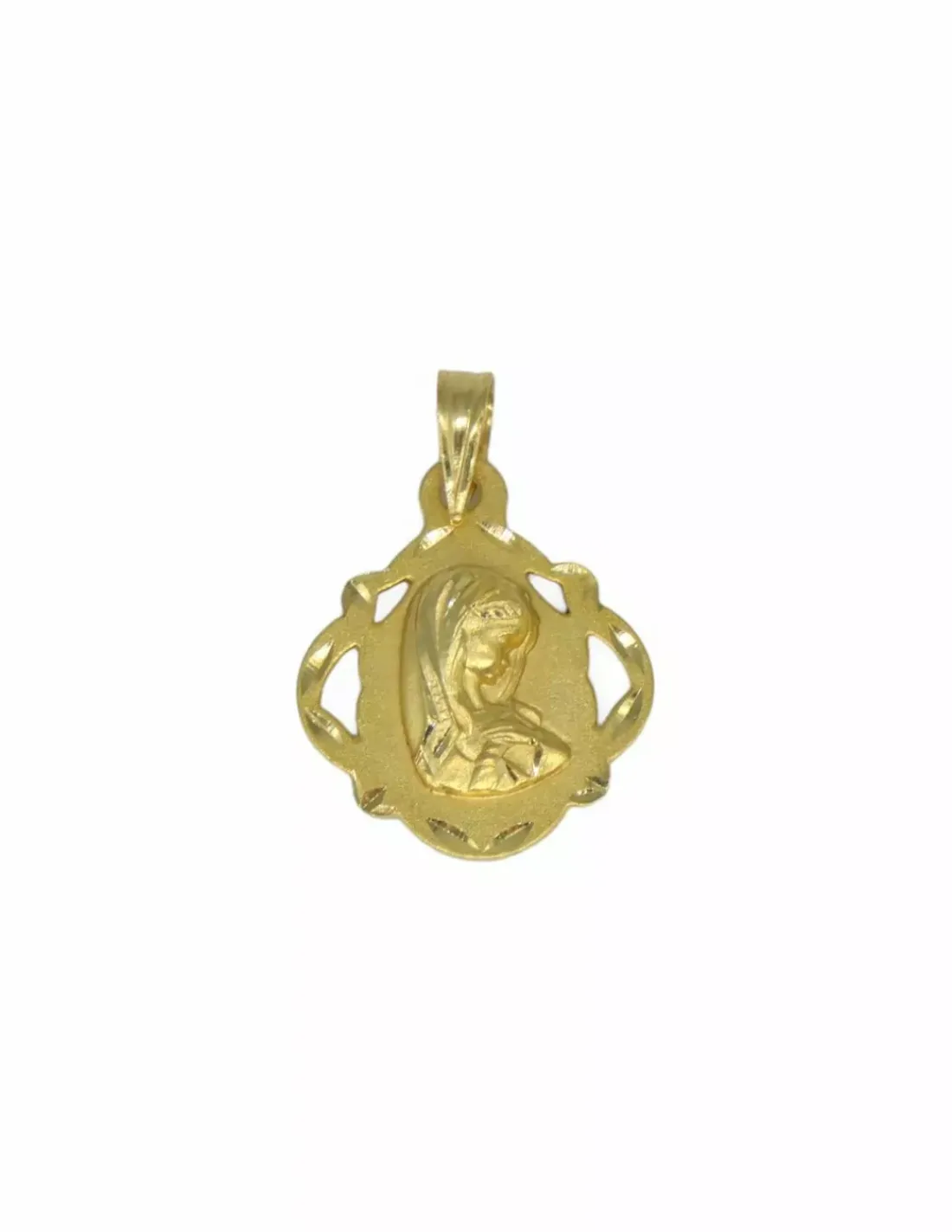 Best Medalla Virgen niña con bordes calados oro 18k Medalla De La Virgen | Colgante Para Bebé Y Niños