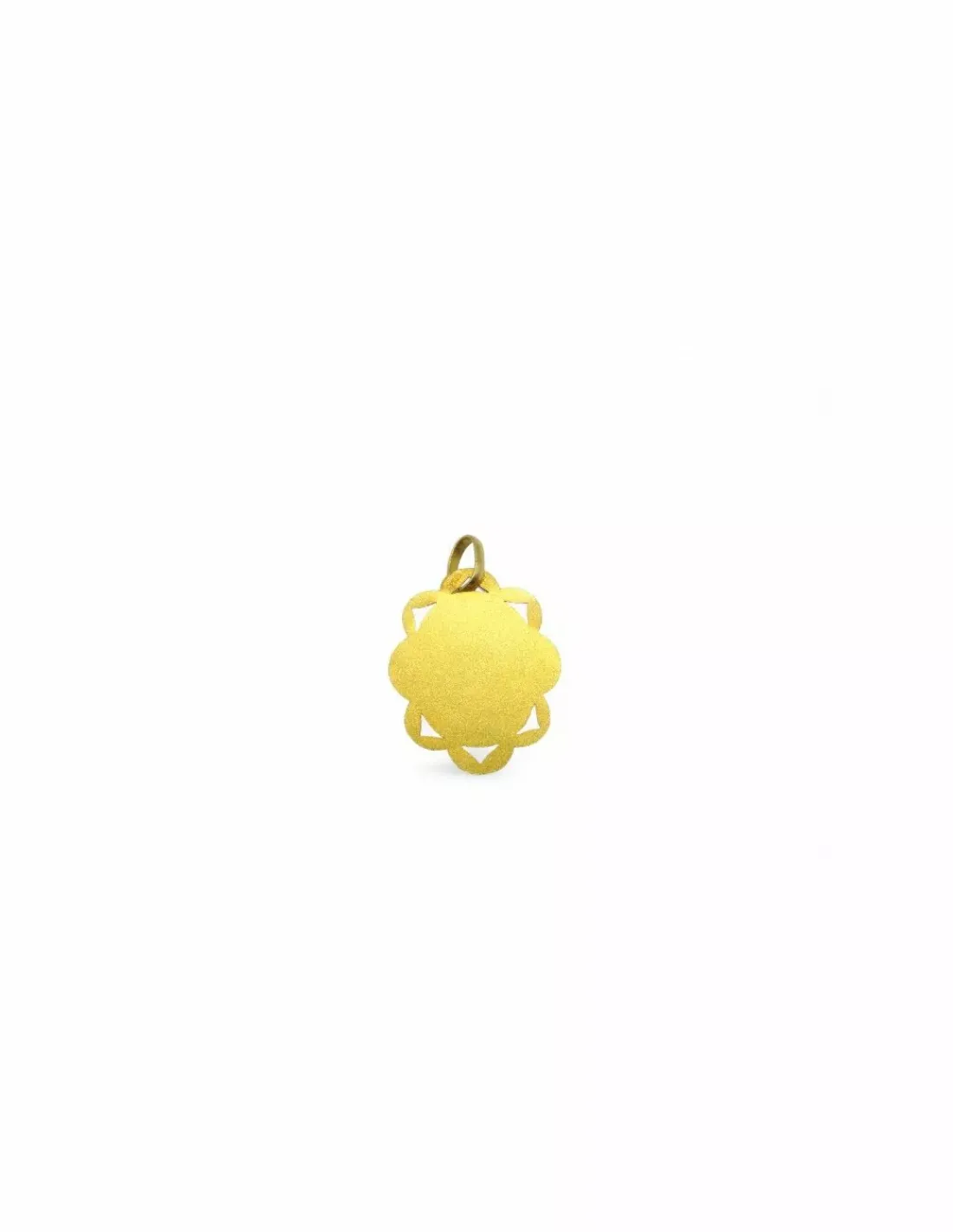 Clearance Medalla Virgen niña con bordes tallados oro 18k Colgante Para Bebé Y Niños