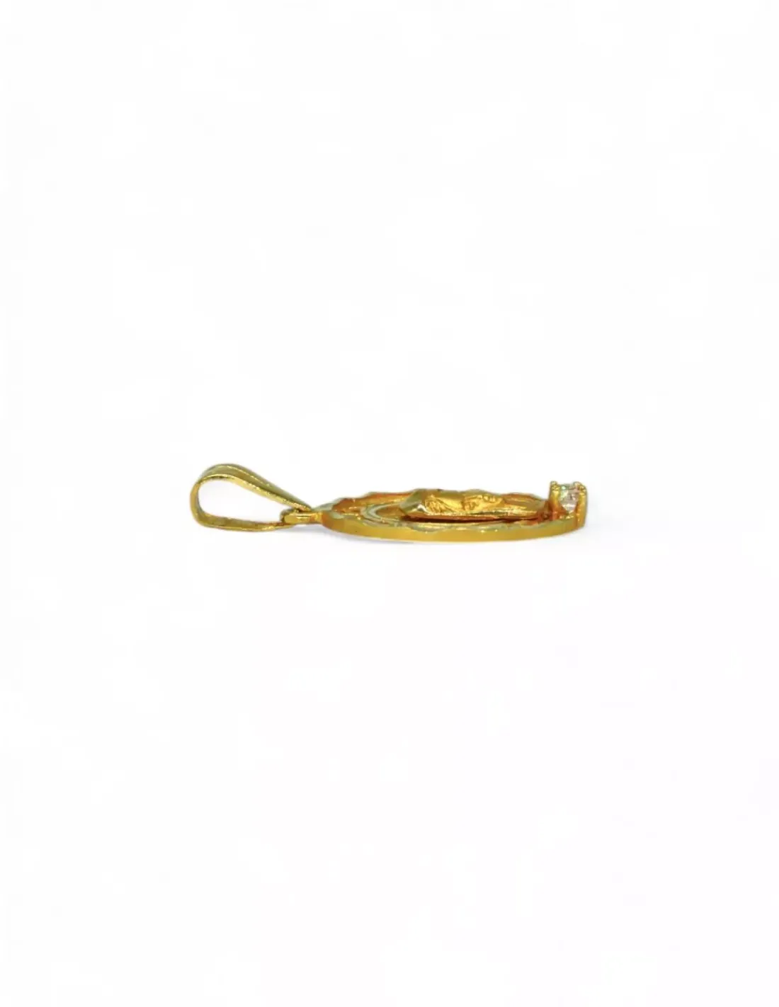 Online Medalla Virgen niña con circonitas y aro calado oro 18k Medalla De La Virgen | Colgante Con La Virgen