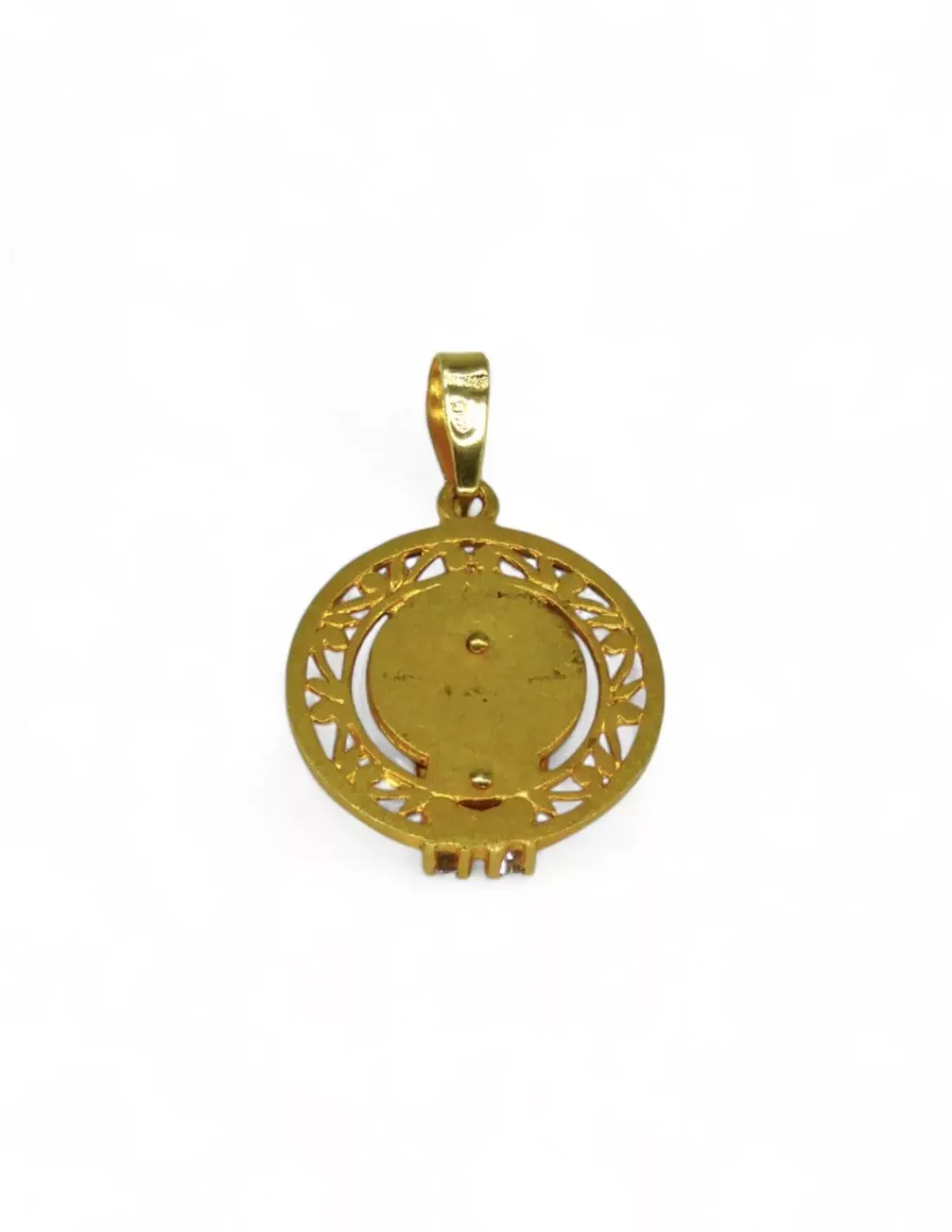 Online Medalla Virgen niña con circonitas y aro calado oro 18k Medalla De La Virgen | Colgante Con La Virgen