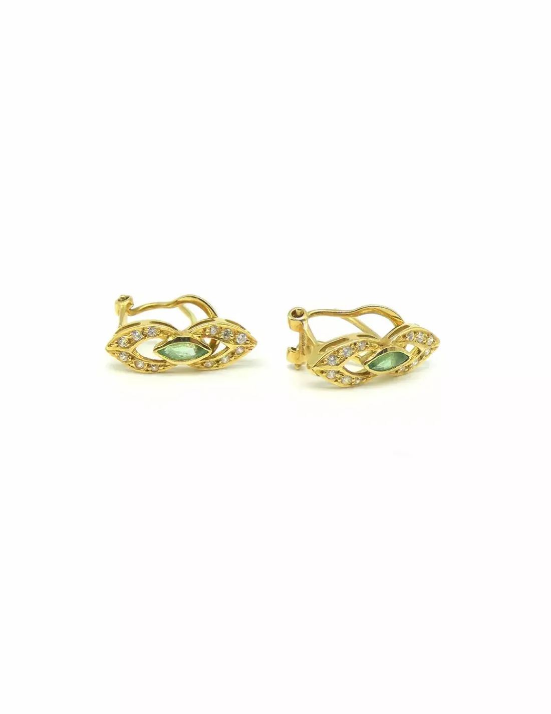 Flash Sale Pendientes circonita verde oro 18k Pendientes De Oro