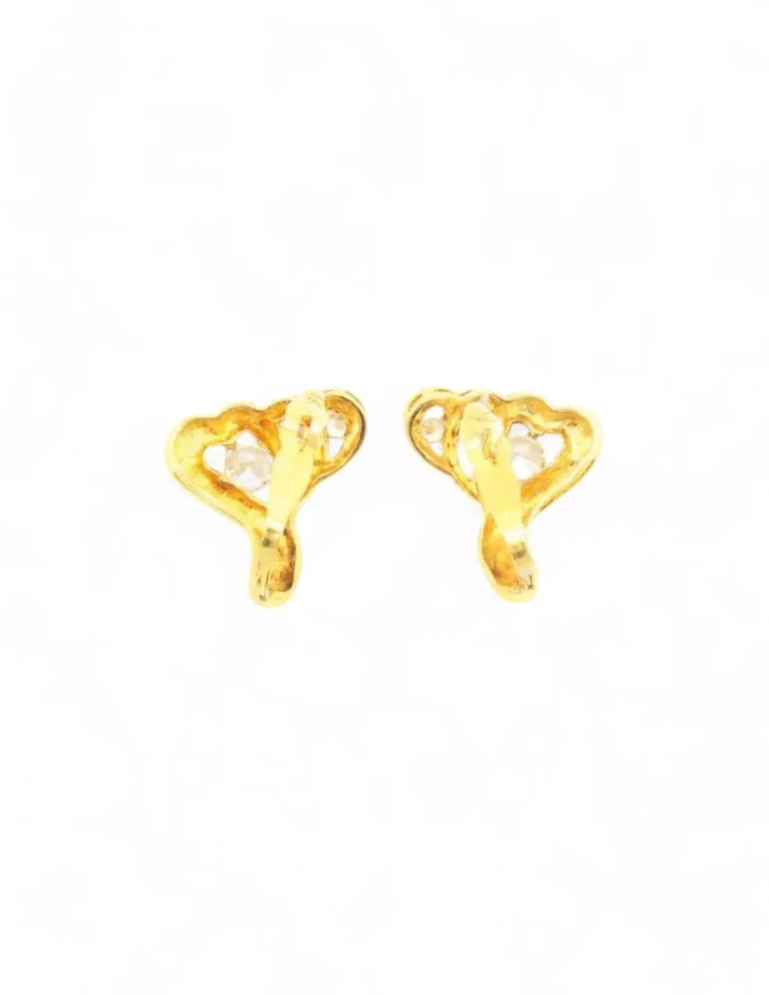 Discount Pendientes de tres corazones calados con circonitas oro 18k Pendientes De Oro