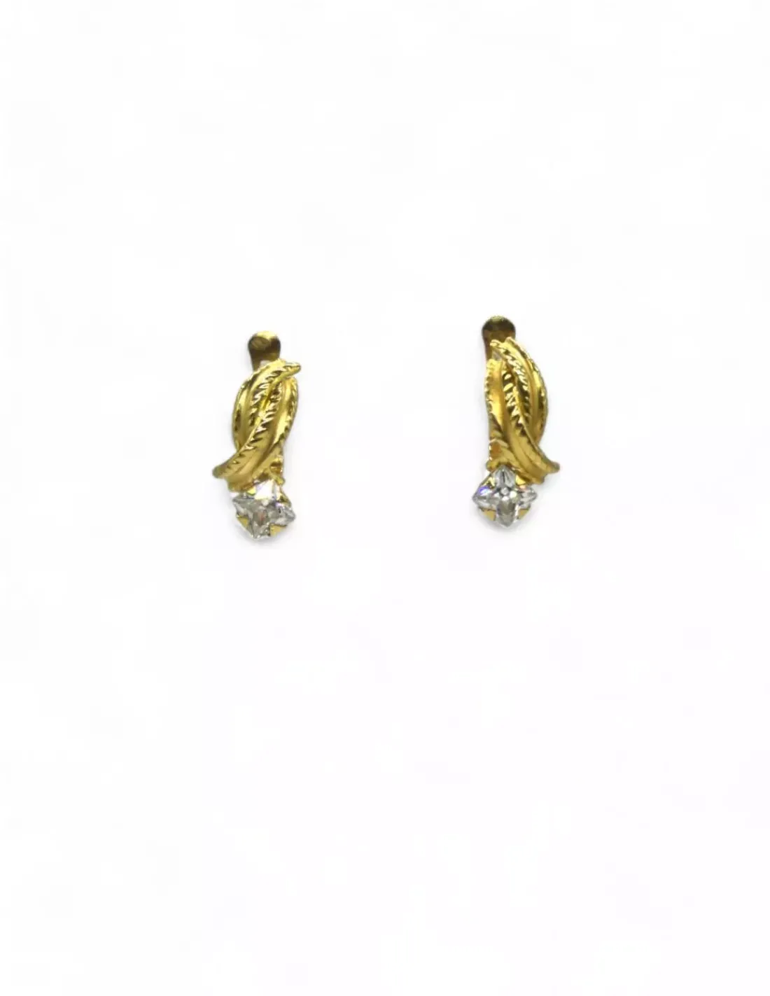 Discount Pendientes doble con circonita cuadrada oro 18k Pendientes De Oro