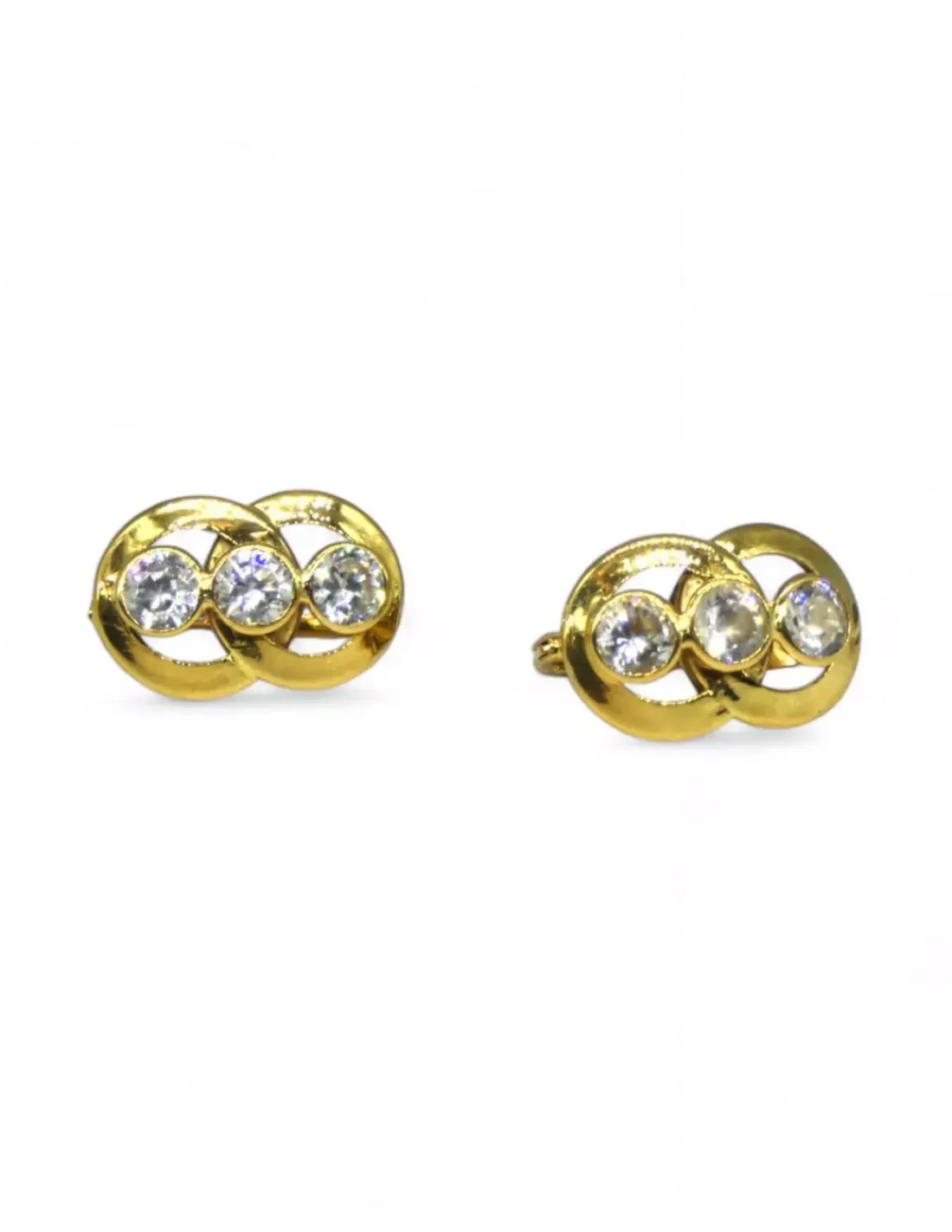 Discount Pendientes en ocho con tres circonitas oro 18k Pendientes De Oro