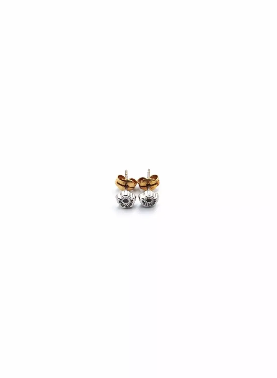 Fashion Pendientes flor oro bicolor 18k Pendientes De Oro