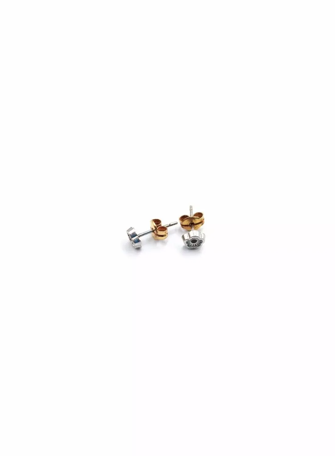 Fashion Pendientes flor oro bicolor 18k Pendientes De Oro