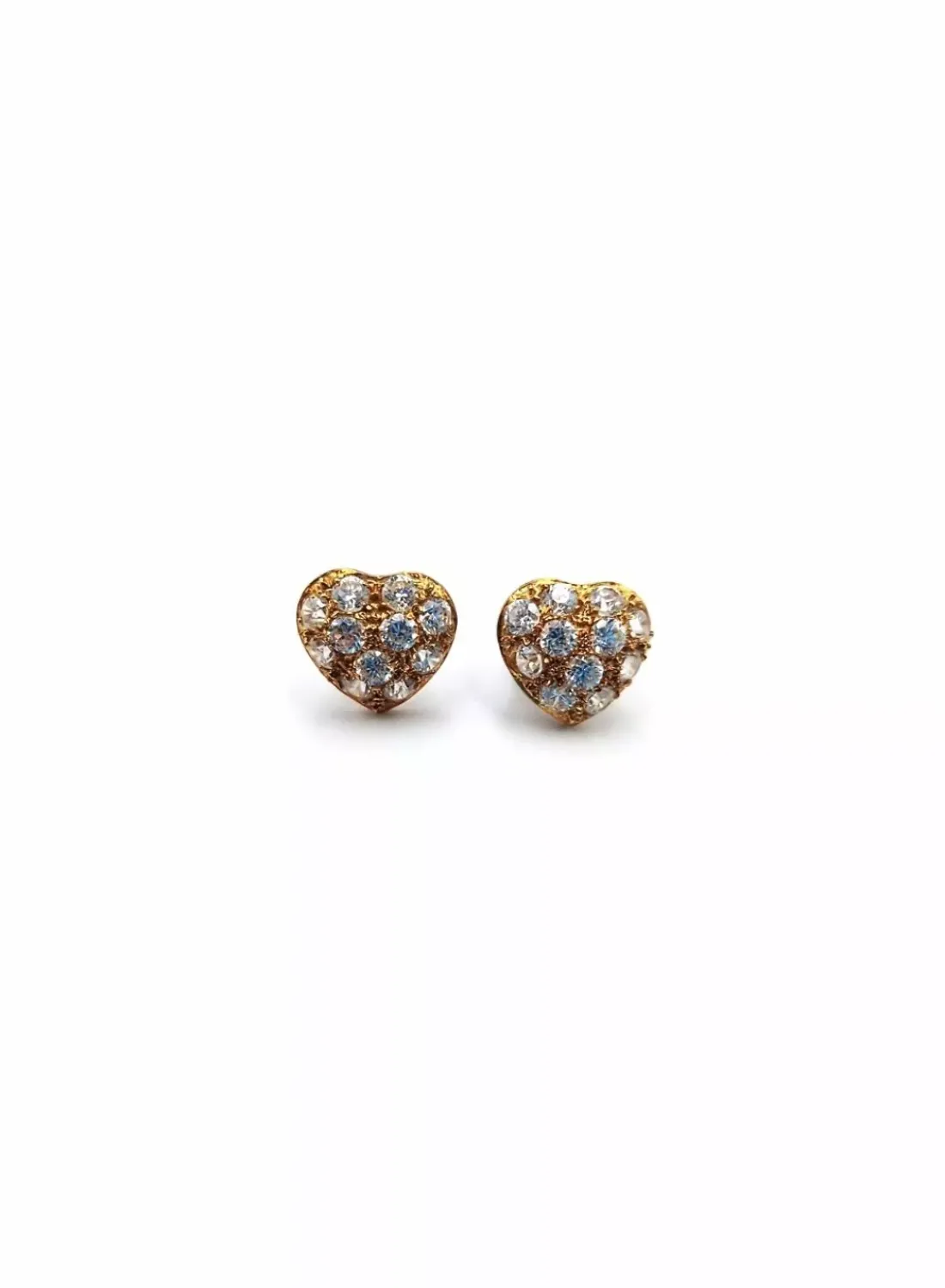 Fashion Pendientes forma corazón circonitas oro 18k Pendientes De Oro