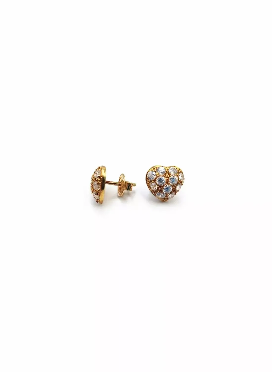 Fashion Pendientes forma corazón circonitas oro 18k Pendientes De Oro
