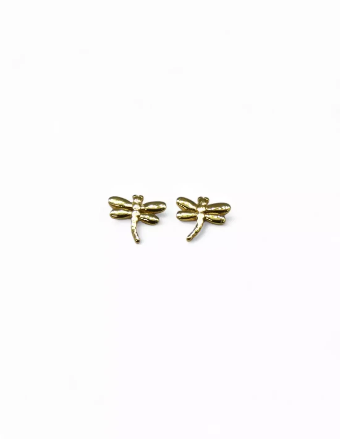 New Pendientes libélula plata dorada 925 Pendientes De Plata